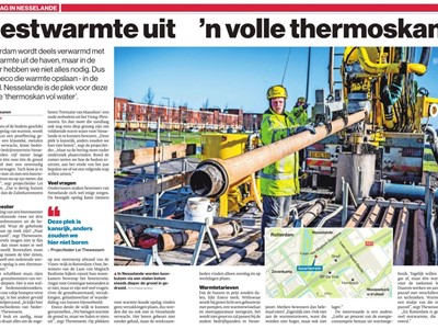 Super mooi artikel over onze proefboring Nesselande HTO te Rotterdam. 
