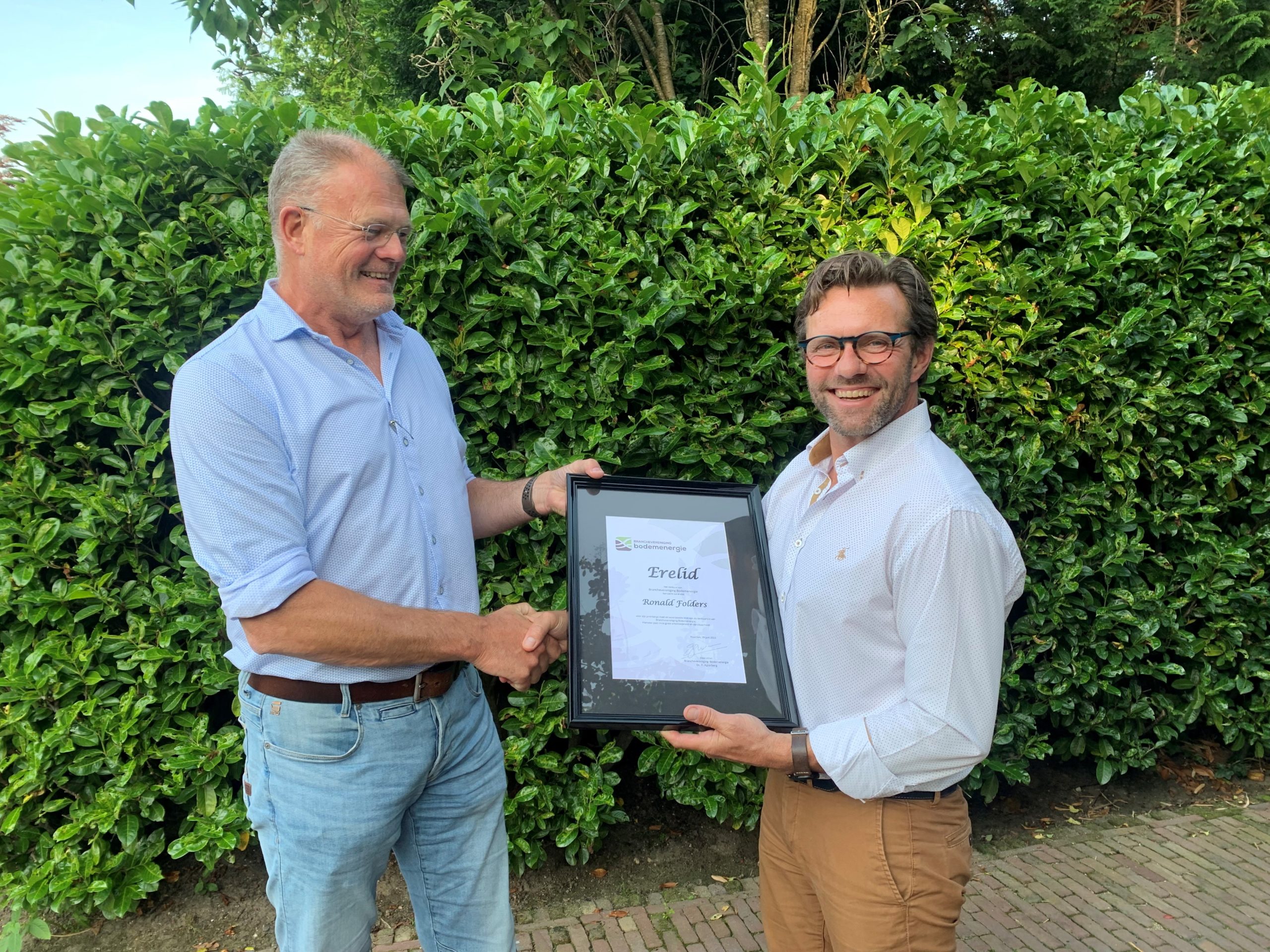 Ronald Folders benoemd tot erelid van Branchevereniging Bodemenergie!
