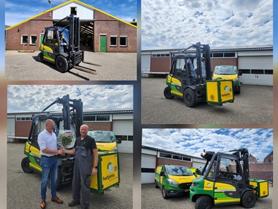 We zijn blij te kunnen melden dat onze nieuwe elektrische heftruck is gearriveerd! 